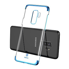 Силиконовый чехол для Samsung G965 Galaxy S9 Plus Baseus Glitter с хром.контуром черный DW03