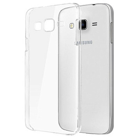 Силиконовый чехол для Samsung G570 Galaxy J5 Prime с хром. контуром серебро