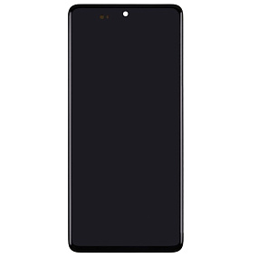 Дисплей для телефона Samsung A715F (A71) модуль Черный - (AMOLED) (O-вырез камеры)