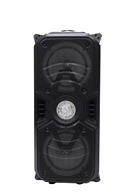 Колонка BT-1776 (Bluetooth/MicroSD/USB/FM/пульт/AUX/Microphone) 2*15W черная