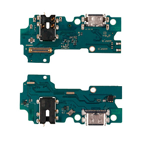 Шлейф Samsung A225F (A22) плата системный разъем/разъем гарнитуры/микрофон - Премиум