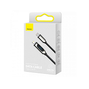 Дата кабель Type-C - lightning Baseus Display (CATLSK-01) 1м 2A черный