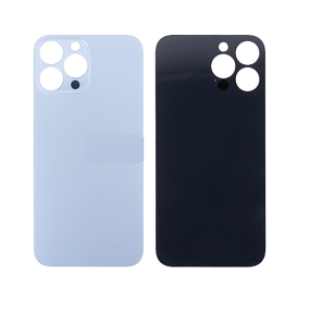 Задняя крышка iPhone 13 Pro Max (стекло) голубой - Премиум