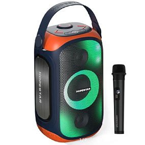 Колонка Hopestar Party 300 (Bluetooth/MicroSD/USB/AUX/Microphone) 80W черный(УЦЕНКА)новая, повр.упак