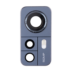 Стекло камеры Xiaomi 12/12X (2201123G/2112123AG) в сборе с рамкой Серый