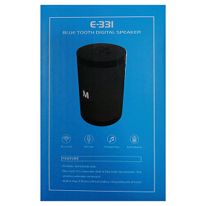 Колонка E-331 (Bluetooth/FM/AUX) черная