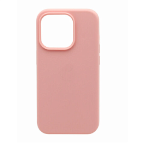 Кейс iPhone 15 Pro Silicone Case без логотипа (№012) розовый(УЦЕНКА)незначительные потертости