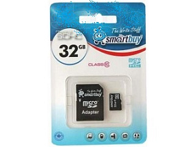 MicroSD 32Gb SmartBuy Class 10 +SD adapter (УЦЕНКА) Тех. пак.