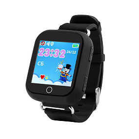 Часы Smart Baby Watch Q75 (sim, android, ios, 3G, GPS) черные