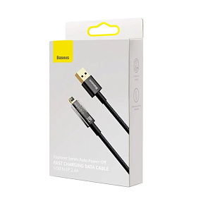 Дата кабель lightning - USB Baseus Explorer (CATS000501) 2м 2.4A черный