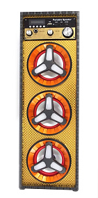 Колонка RX-M4 (Bluetooth+TF+USB+FM+пульт+караоке) оранжевые (УЦЕНКА) Тех. пак., нет комплекта