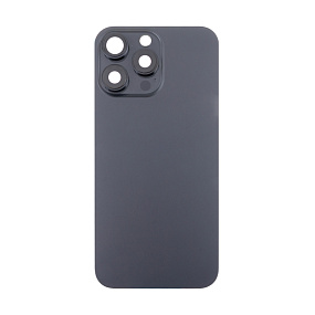 Задняя крышка iPhone 16 Pro Max в сборе со стеклом камеры Черный - Премиум