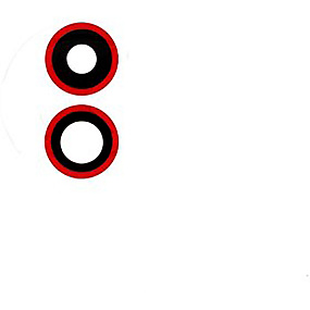 Стекло камеры iPhone 11 (комплект 2 шт.) Красное