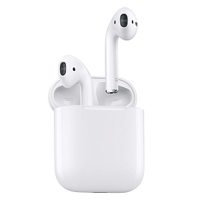 Наушники Apple AirPods 2 (2019) в футляре с возможн. беспр. зарядки белые (УЦЕНКА) Лёгкие потертости