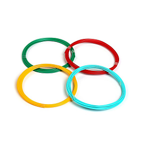 Пластик для 3D ручек PLA комплект 4 цвета по 5м