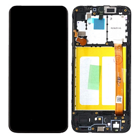 Дисплей для телефона Samsung A202F (A20e) модуль Черный - Оригинал
