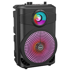 Колонка Hoco BS46 (Bluetooth/TWS/USB/FM/TF/AUX) 10W черный(УЦЕНКА)немного фонит